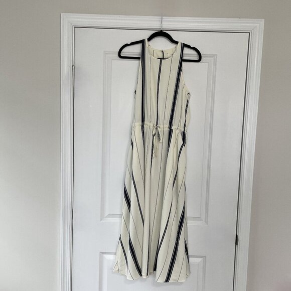 Lou & Grey Dresses & Skirts - Lou & Gray Navy Blue/ Cream Vertical Stripped Maxi Dress Size Small